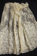 アンティークレース　dentelle ancienne スカート生地　ハギレ2 .FR a l'epoque