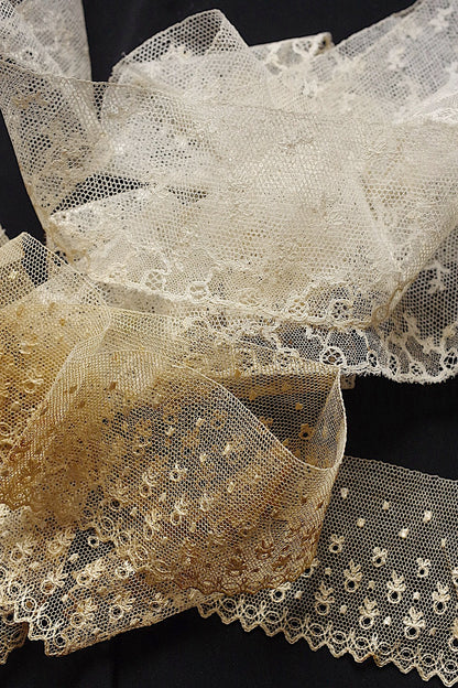 アンティークレース　dentelle ancienne 194cm　103cm .FR a l'epoque