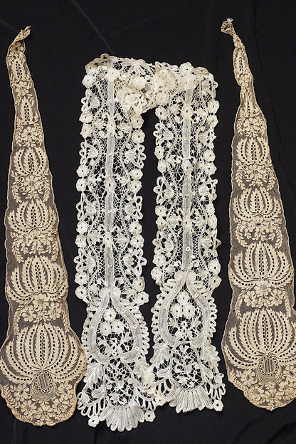アンティークレース　dentelle ancienne タイ＋モチーフ .FR a l'epoque