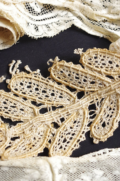 アンティークレース　dentelle ancienne 素材用lots1 .FR a l'epoque
