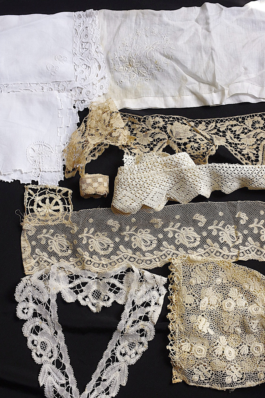 アンティークレース　dentelle ancienne 素材用lots2 .FR a l'epoque