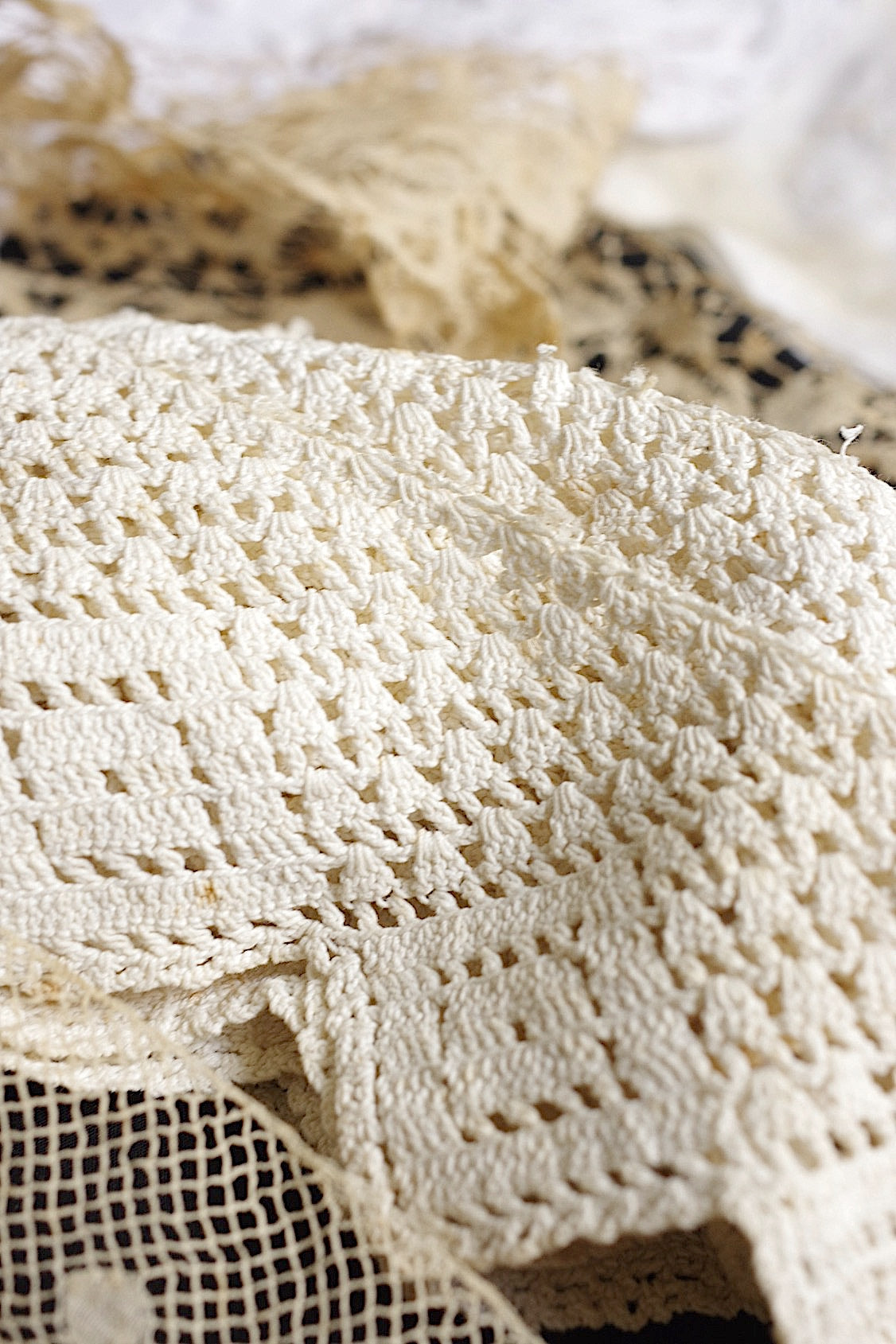 アンティークレース　dentelle ancienne 素材用lots2 .FR a l'epoque