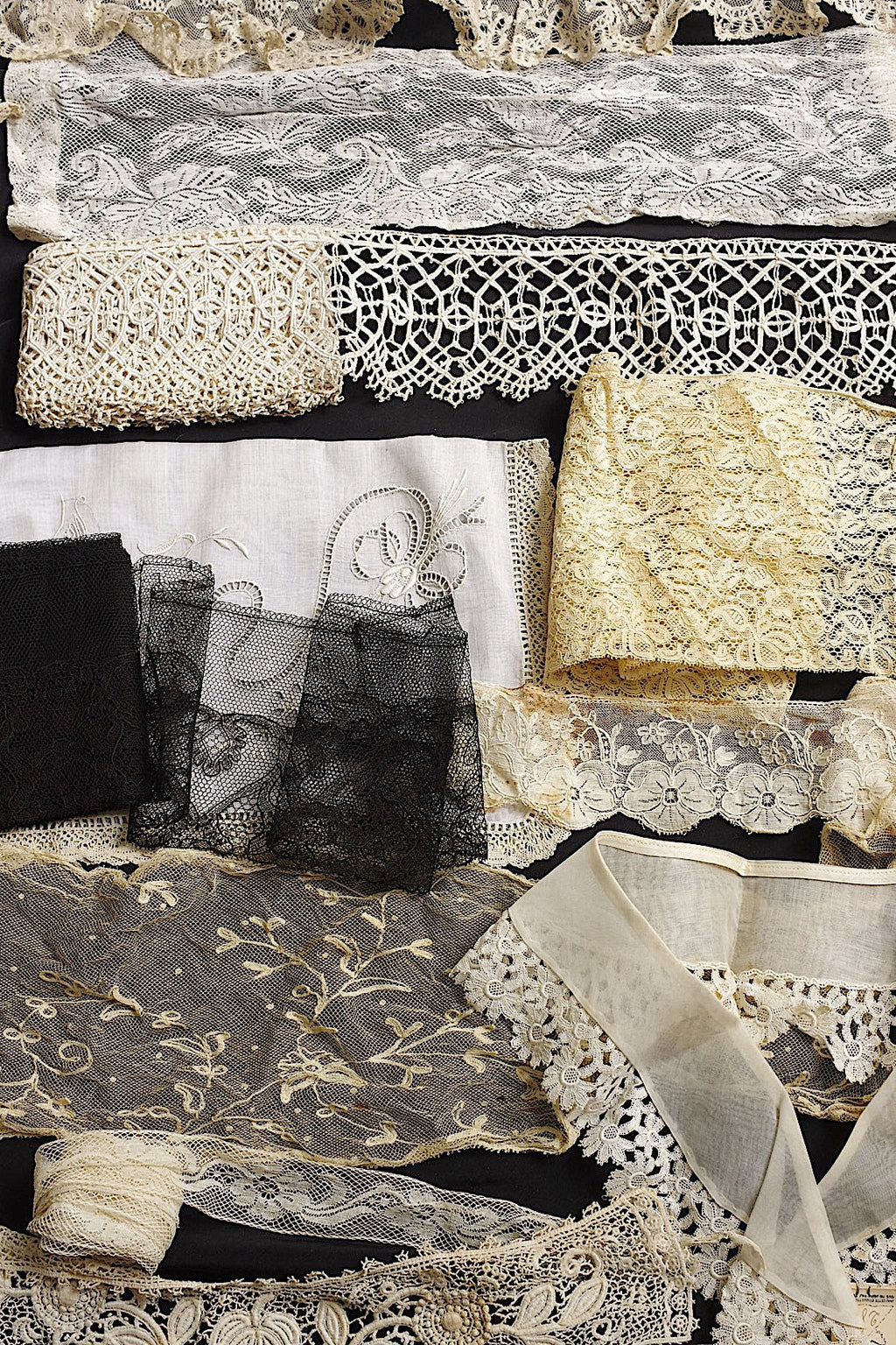 アンティークレース　dentelle ancienne 素材用lots6 .FR a l'epoque