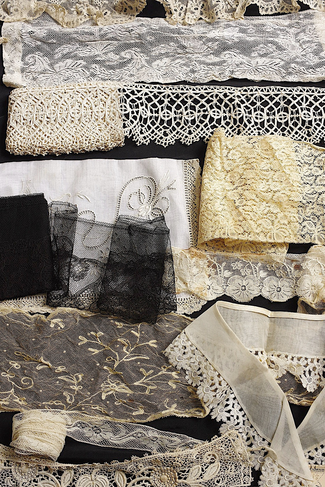 アンティークレース　dentelle ancienne 素材用lots6 .FR a l'epoque