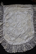 アンティークレース　dentelle ancienne-antique lace 刺繍カバー　素材 .FR a l'epoque