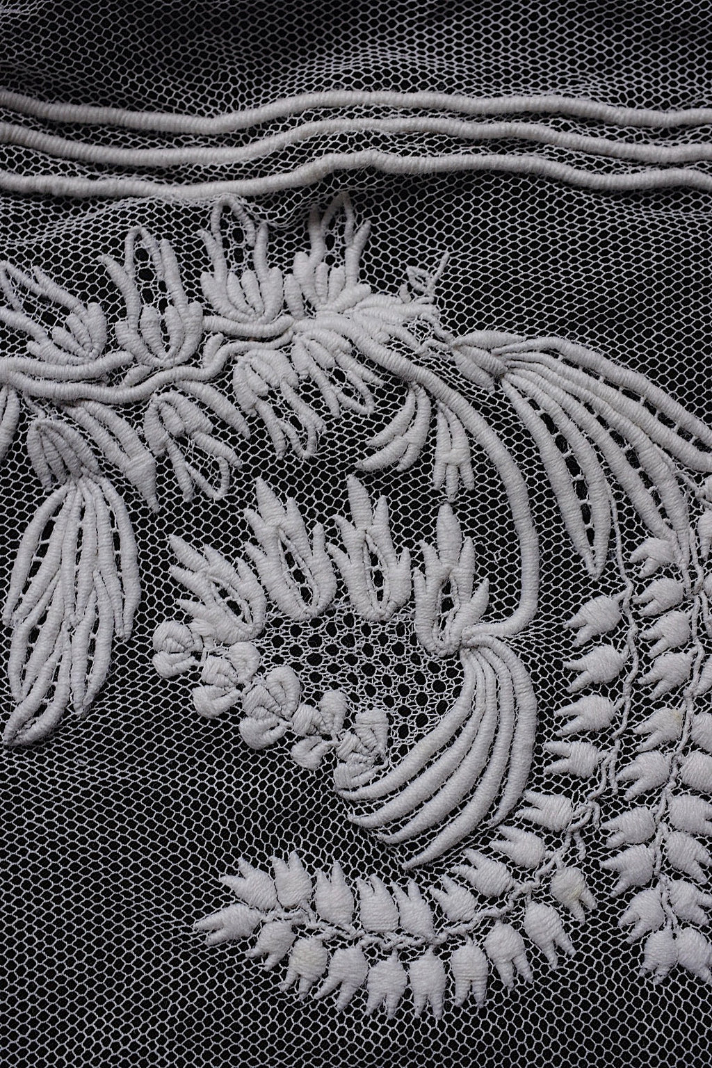 アンティークレース　dentelle ancienne-antique lace チュールレース生地 .FR a l'epoque