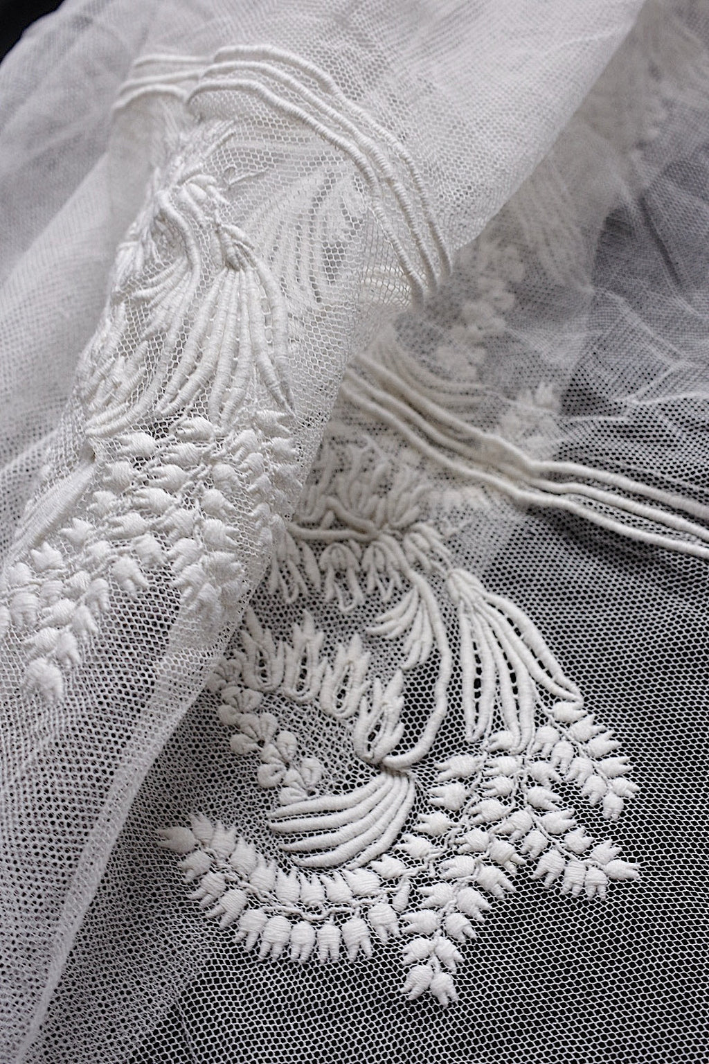 アンティークレース　dentelle ancienne-antique lace チュールレース生地 .FR a l'epoque