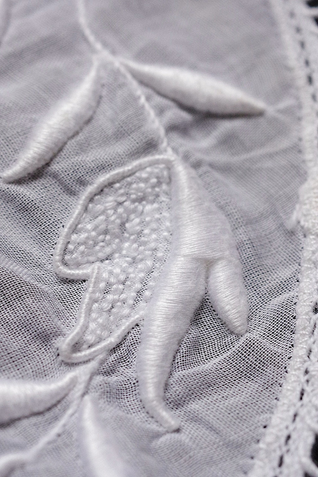 アンティークレース　dentelle ancienne-antique lace　刺繍クロス .FR a l'epoque