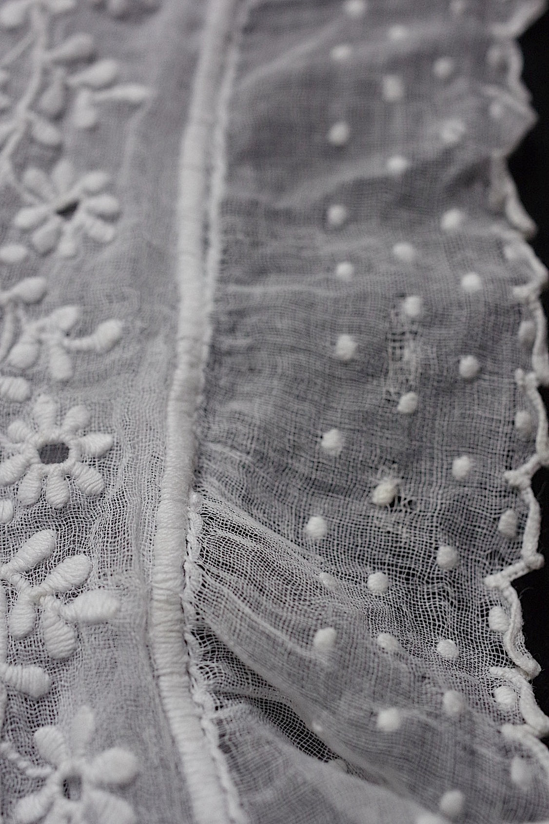 アンティークレース　dentelle ancienne-antique lace　刺繍クロス .FR a l'epoque