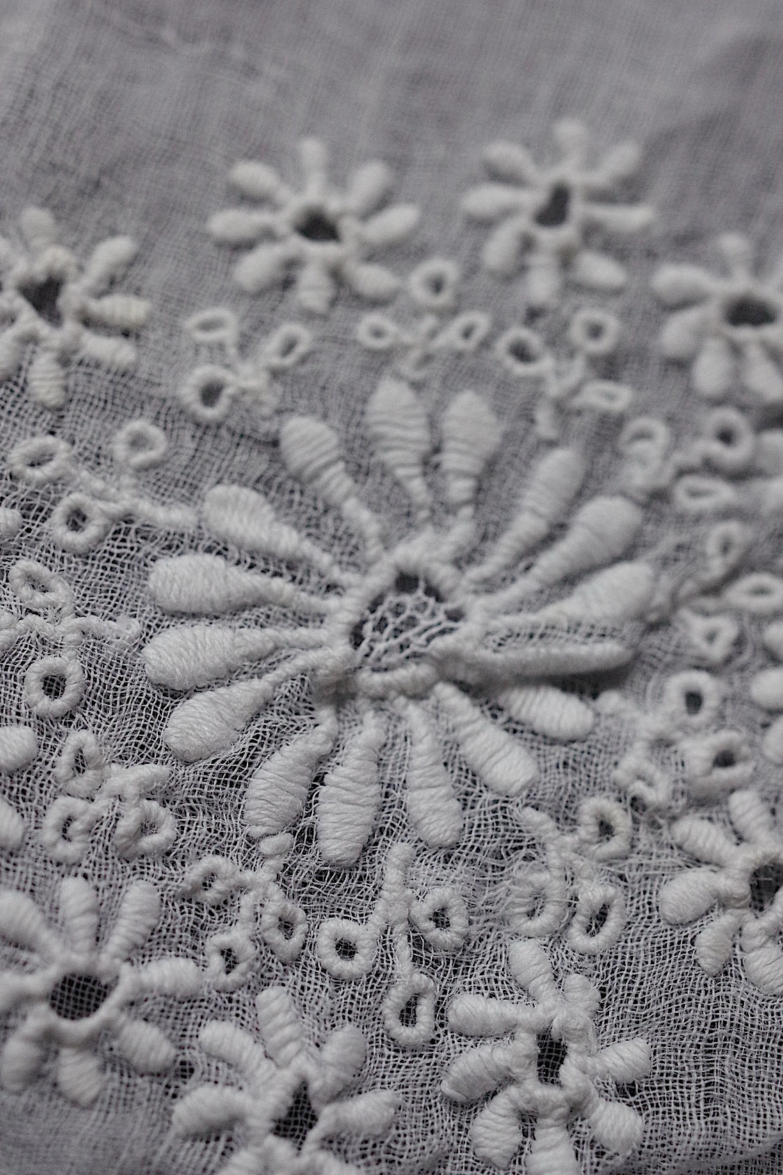 アンティークレース　dentelle ancienne-antique lace　刺繍クロス .FR a l'epoque