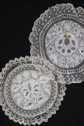 アンティークレース　dentelle ancienne-antique lace　刺繍　nappe 2点 .FR a l'epoque
