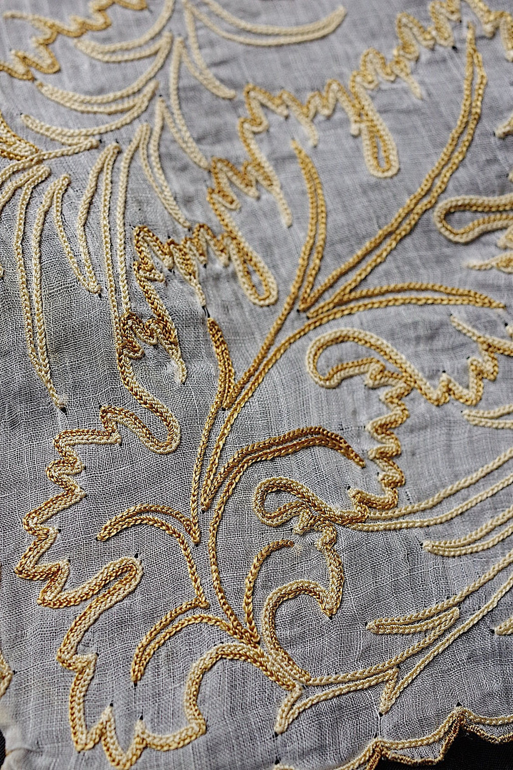 アンティークレース　dentelle ancienne-antique lace　刺繍ハンカチlot 素材用 .FR a l'epoque