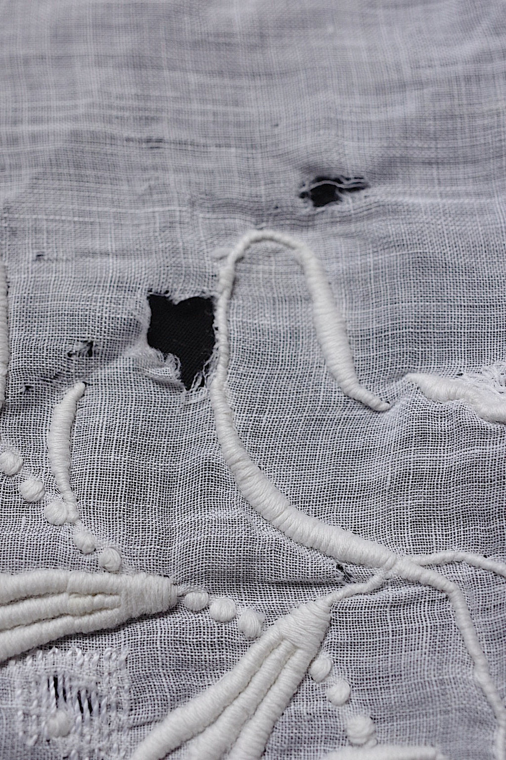 アンティークレース　dentelle ancienne-antique lace　刺繍ハンカチlot 素材用 .FR a l'epoque