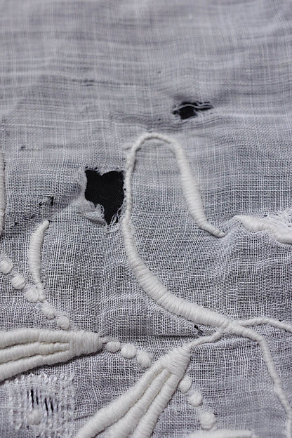 アンティークレース　dentelle ancienne-antique lace　刺繍ハンカチlot 素材用 .FR a l'epoque