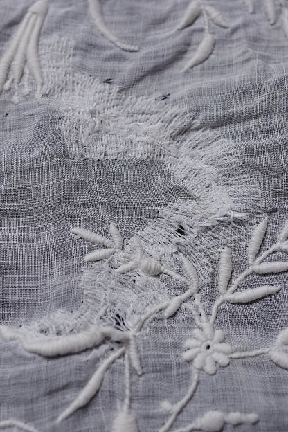 アンティークレース　dentelle ancienne-antique lace　刺繍ハンカチlot 素材用 .FR a l'epoque