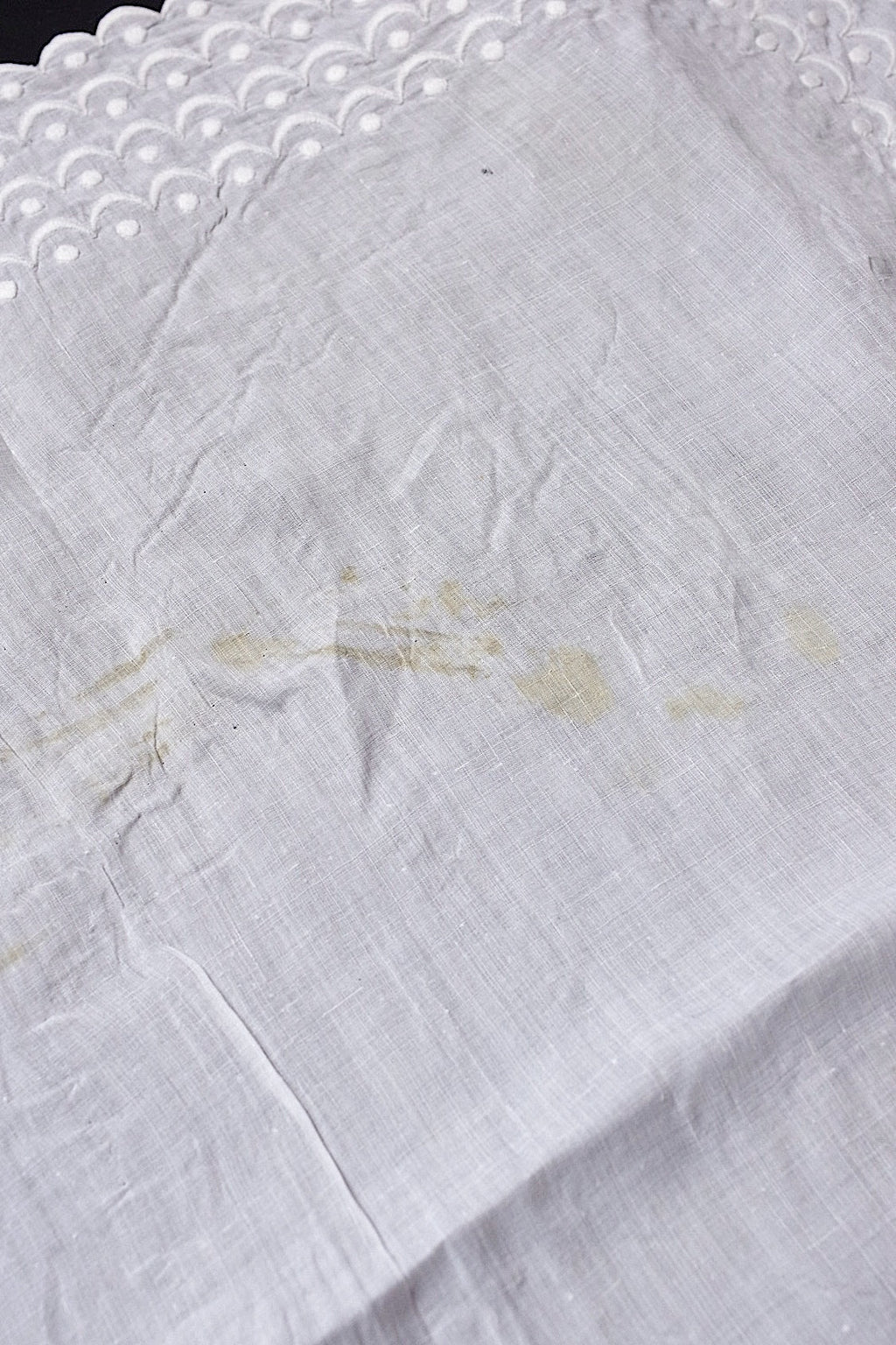 アンティークレース　dentelle ancienne-antique lace　刺繍ハンカチlot 素材用 .FR a l'epoque