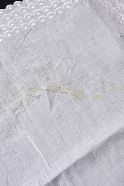 アンティークレース　dentelle ancienne-antique lace　刺繍ハンカチlot 素材用 .FR a l'epoque