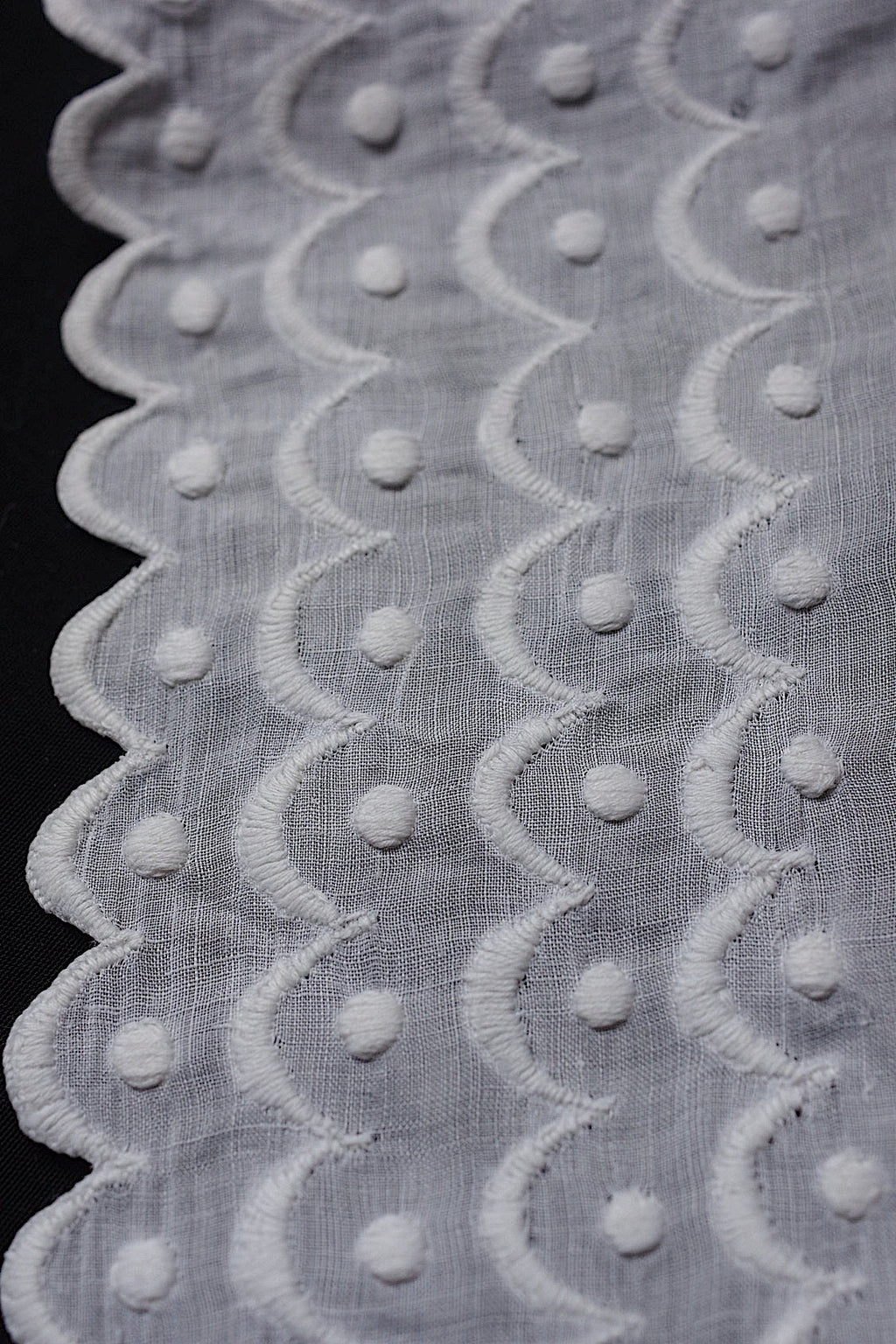 アンティークレース　dentelle ancienne-antique lace　刺繍ハンカチlot 素材用 .FR a l'epoque