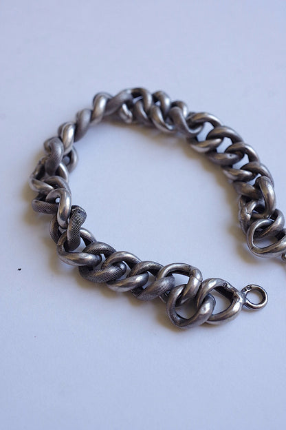 アンティークブレスレット　bracelet　antique シルバーチェーンブレスレット .FR a l'epoque