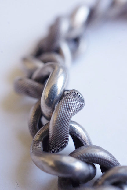 アンティークブレスレット　bracelet　antique シルバーチェーンブレスレット .FR a l'epoque