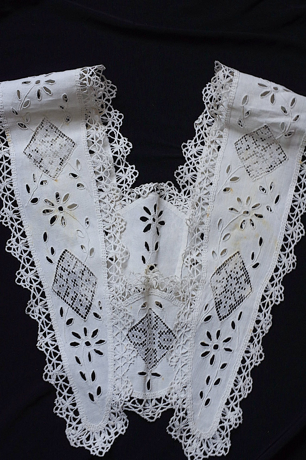 アンティークレース　dentelle ancienne　首周り .FR a l'epoque