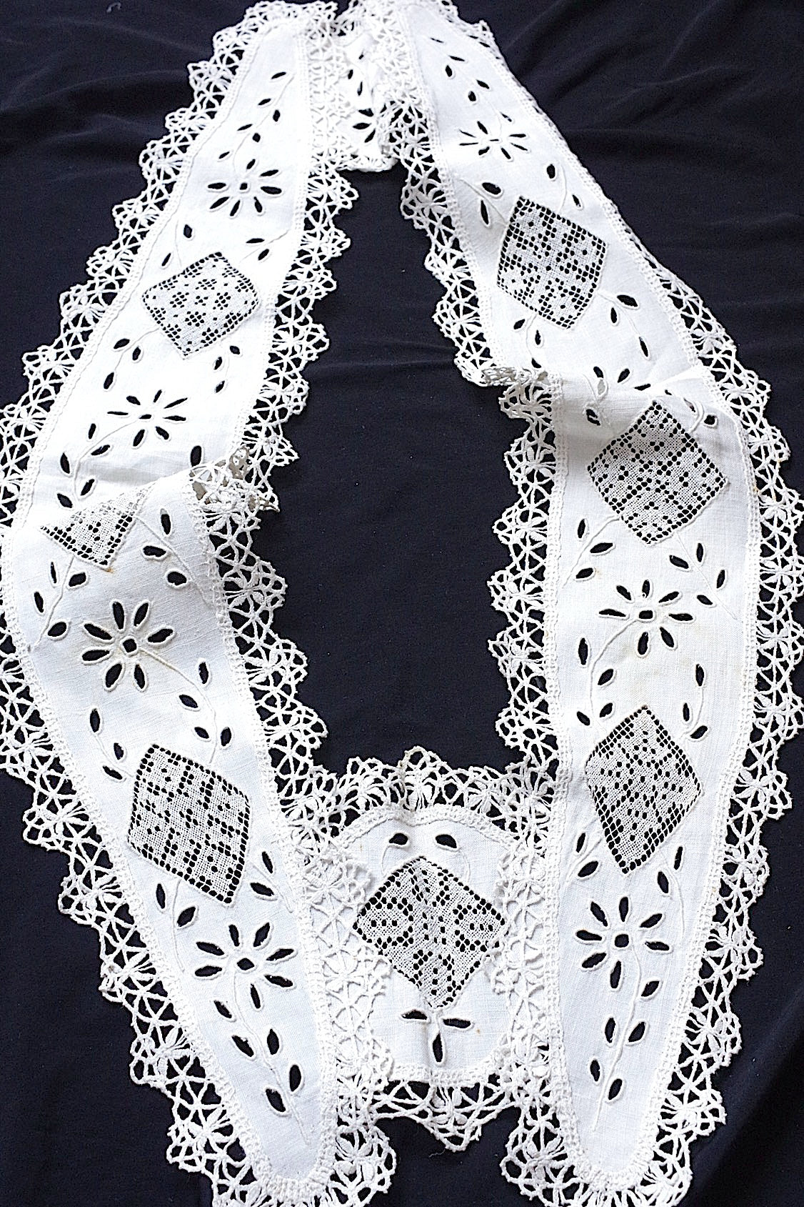 アンティークレース　dentelle ancienne　首周り .FR a l'epoque