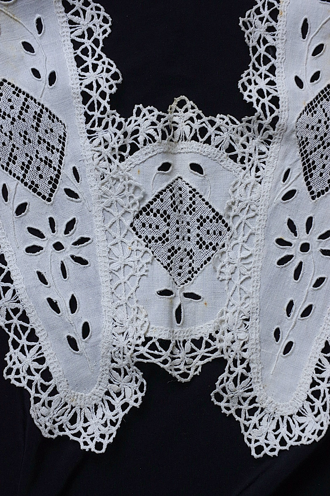 アンティークレース　dentelle ancienne　首周り .FR a l'epoque