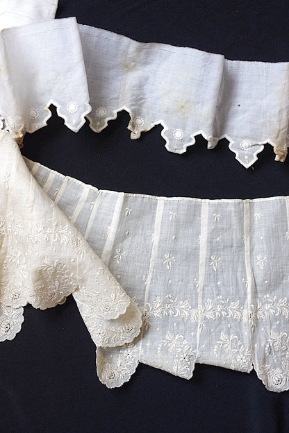 アンティークレース　dentelle ancienne　224cm 90cm .FR a l'epoque