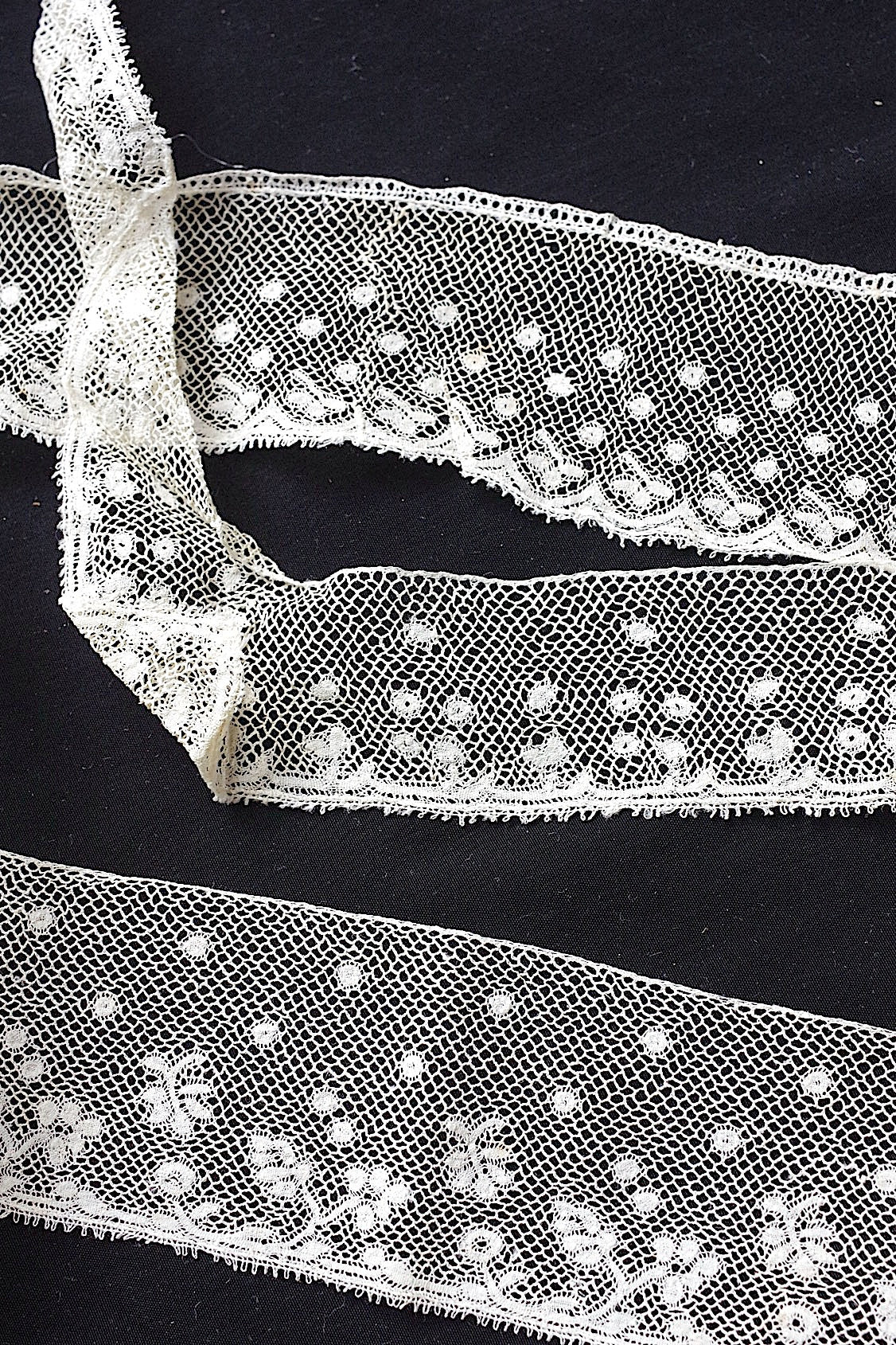 アンティークレース　dentelle ancienne　3本 .FR a l'epoque