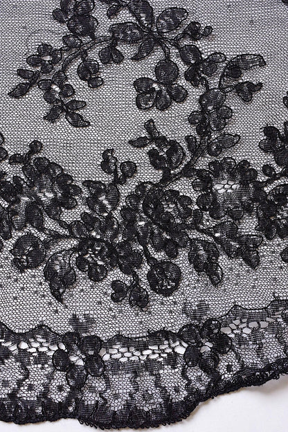 アンティークレース　dentelle ancienne　くろレース　2本 .FR a l'epoque