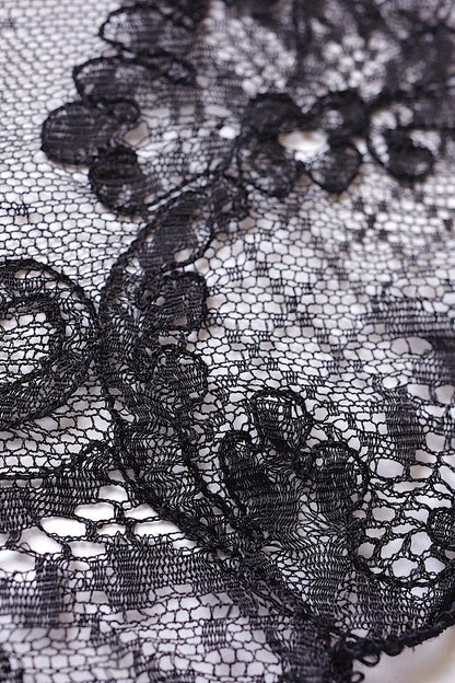 アンティークレース　dentelle ancienne　くろレース　2本 .FR a l'epoque