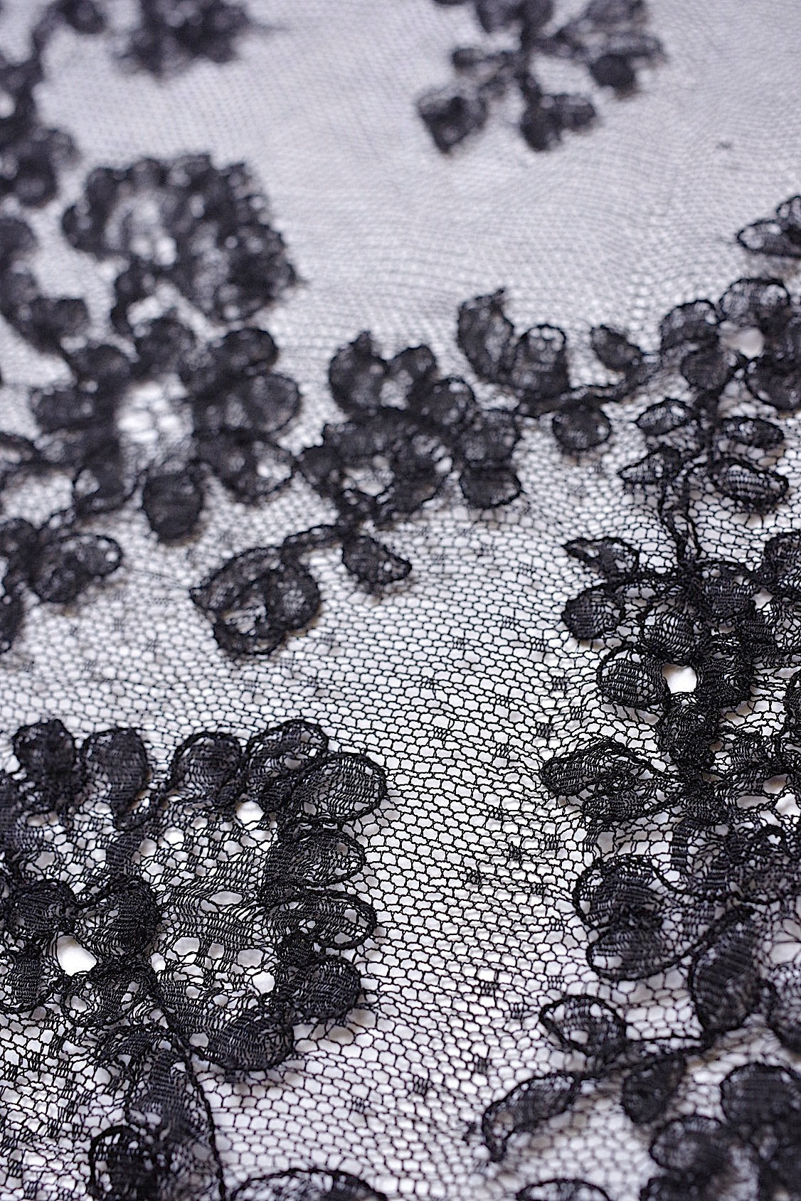 アンティークレース　dentelle ancienne　くろレース　2本 .FR a l'epoque