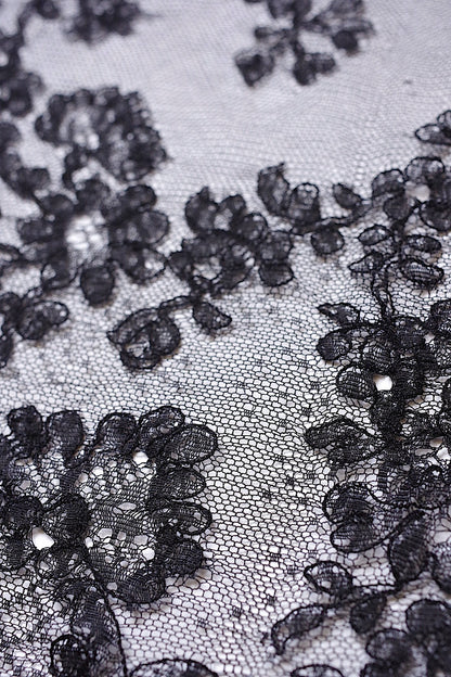 アンティークレース　dentelle ancienne　くろレース　2本 .FR a l'epoque