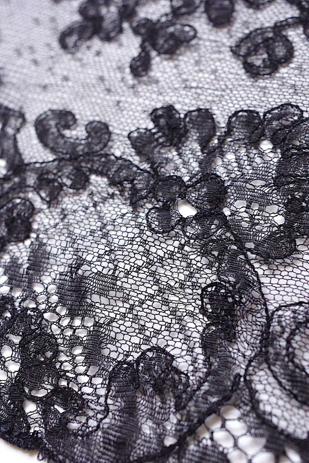 アンティークレース　dentelle ancienne　くろレース　2本 .FR a l'epoque