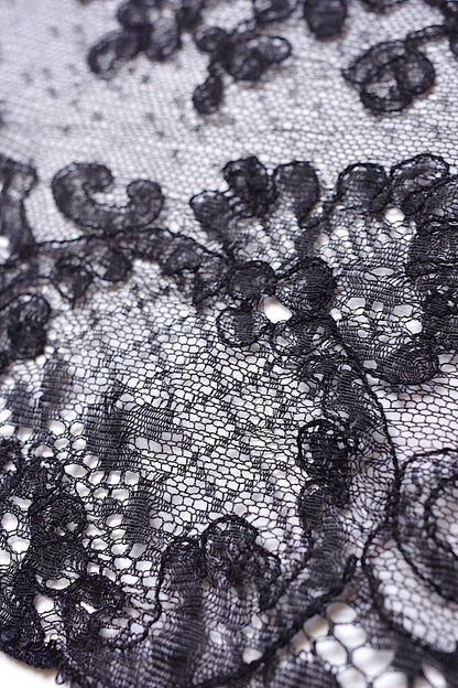 アンティークレース　dentelle ancienne　くろレース　2本 .FR a l'epoque