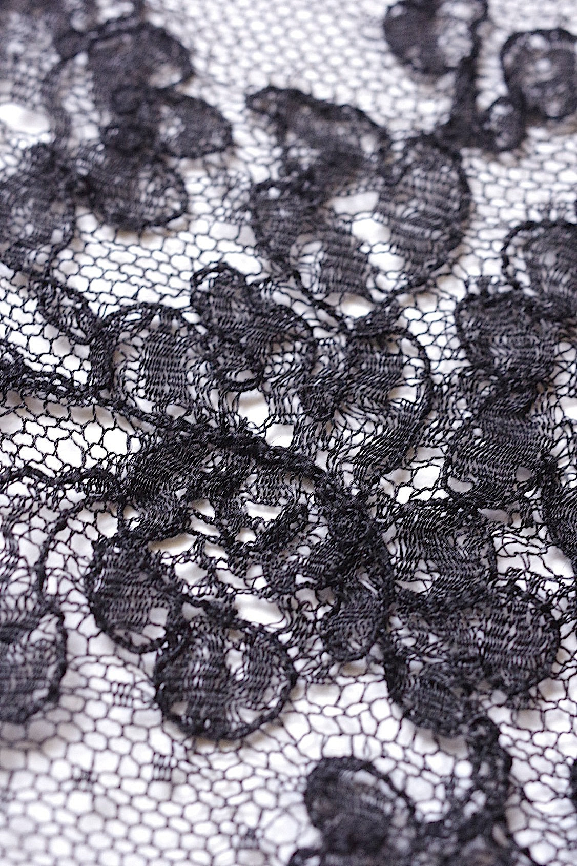 アンティークレース　dentelle ancienne　くろレース　2本 .FR a l'epoque