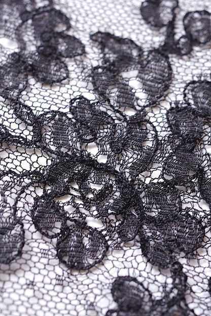 アンティークレース　dentelle ancienne　くろレース　2本 .FR a l'epoque