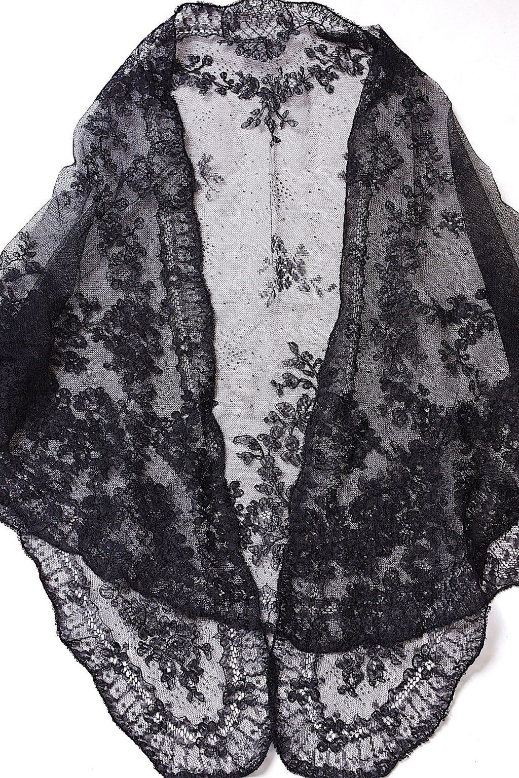 アンティークレース　dentelle ancienne　くろレース　2本 .FR a l'epoque