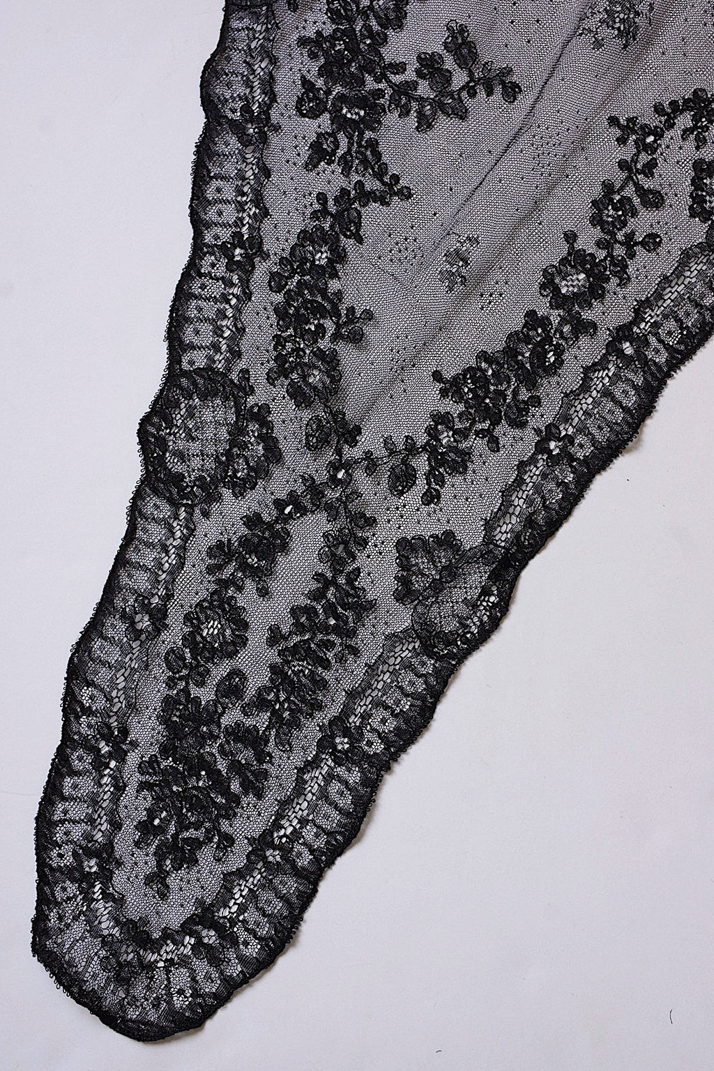 アンティークレース　dentelle ancienne　くろレース　2本 .FR a l'epoque