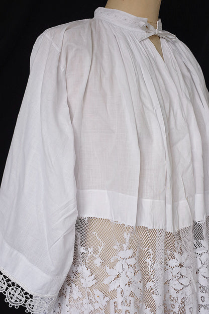 アンティークチュニック　antique vêtement  surplis .FR a l'epoque