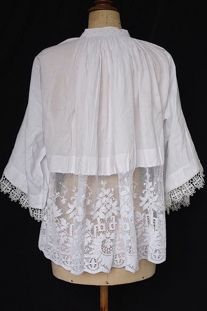 アンティークチュニック　antique vêtement  surplis .FR a l'epoque