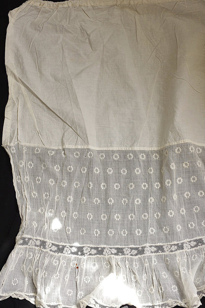 アンティークレース　dentelle ancienne 刺繍　生地　クッションカバー .FR a l'epoque