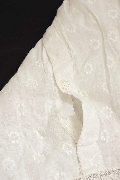 アンティークレース　dentelle ancienne 刺繍　生地　クッションカバー .FR a l'epoque