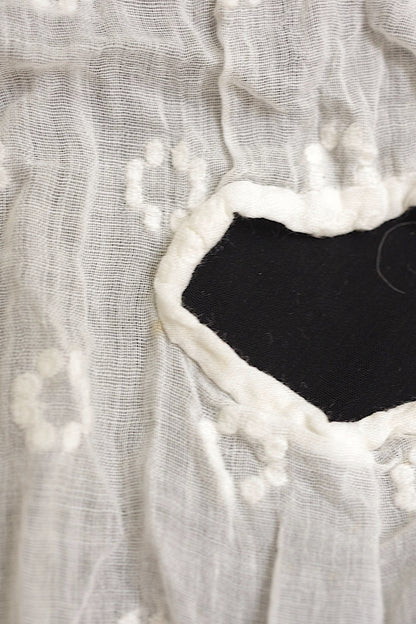 アンティークレース　dentelle ancienne 刺繍　生地　クッションカバー .FR a l'epoque