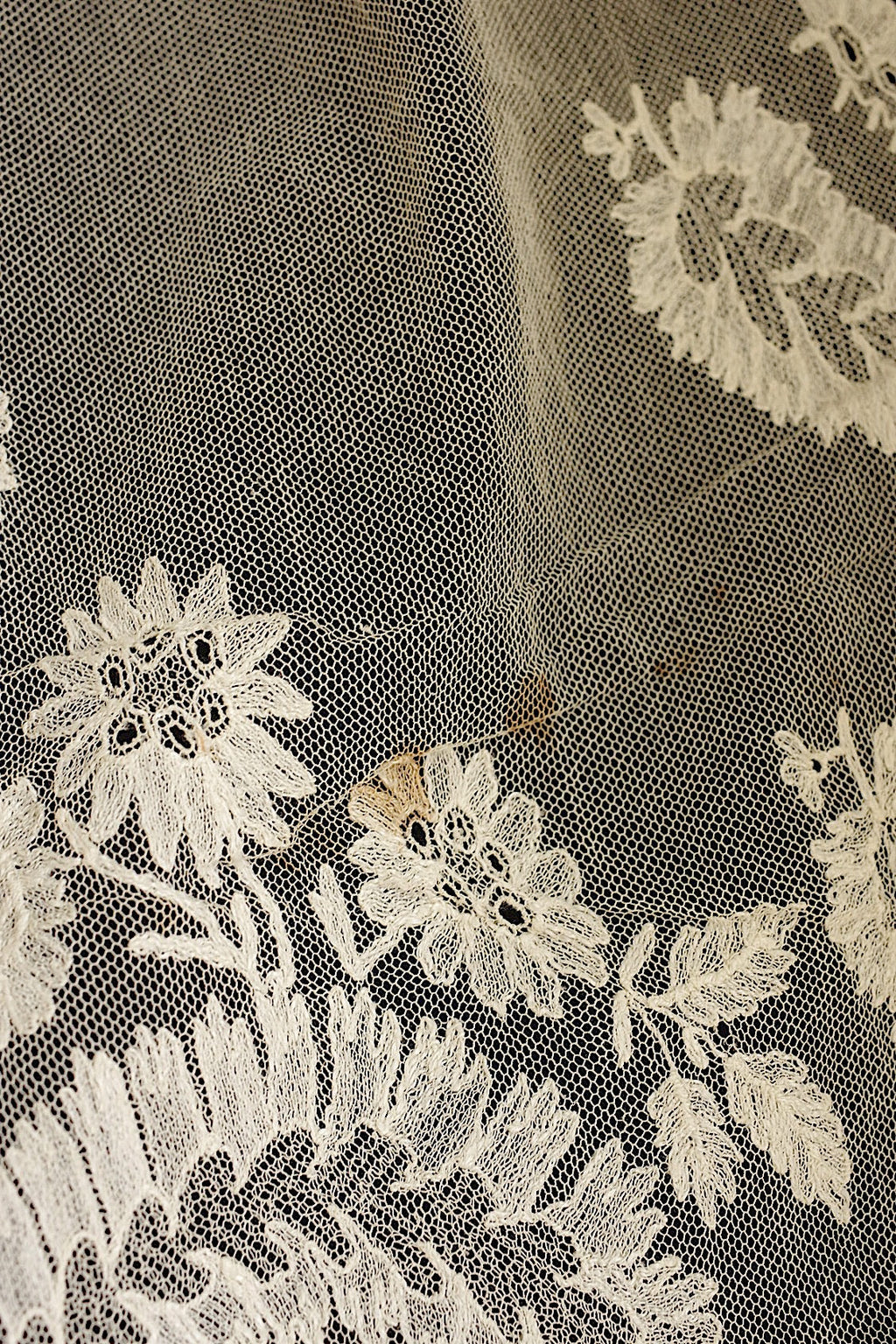 アンティークレース　dentelle ancienne ショール1 .FR a l'epoque