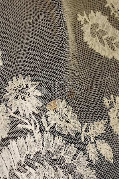 アンティークレース　dentelle ancienne ショール1 .FR a l'epoque