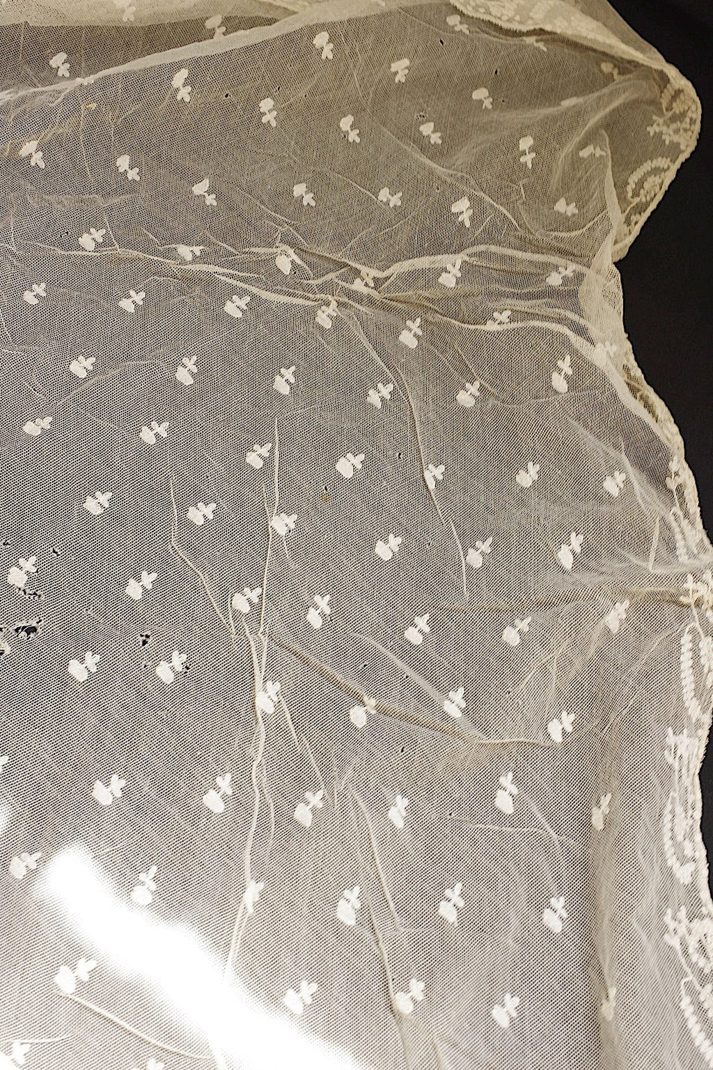 アンティークレース　dentelle ancienne ショール2 .FR a l'epoque