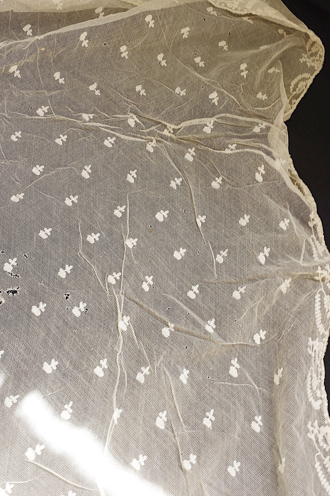 アンティークレース　dentelle ancienne ショール2 .FR a l'epoque