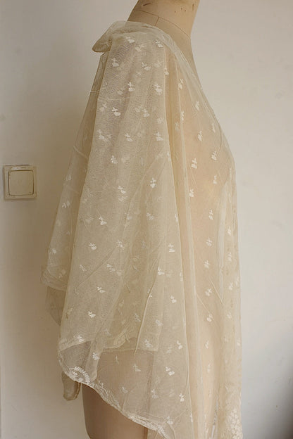 アンティークレース　dentelle ancienne ショール2 .FR a l'epoque