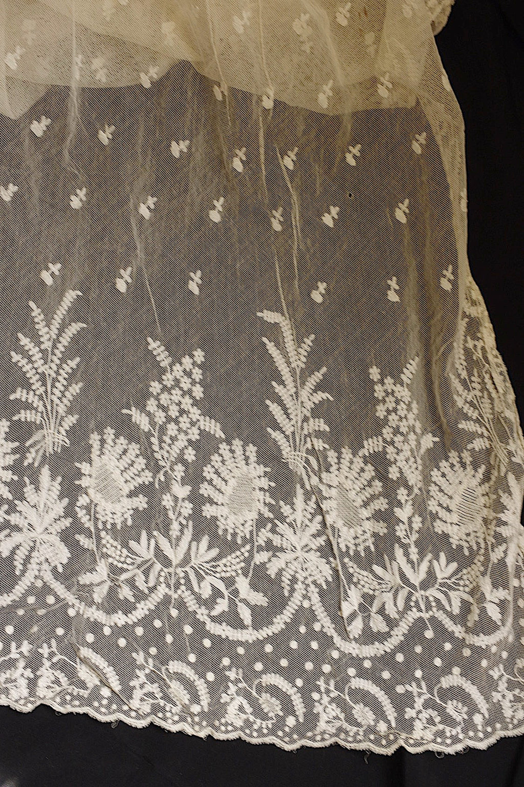 アンティークレース　dentelle ancienne ショール2 .FR a l'epoque